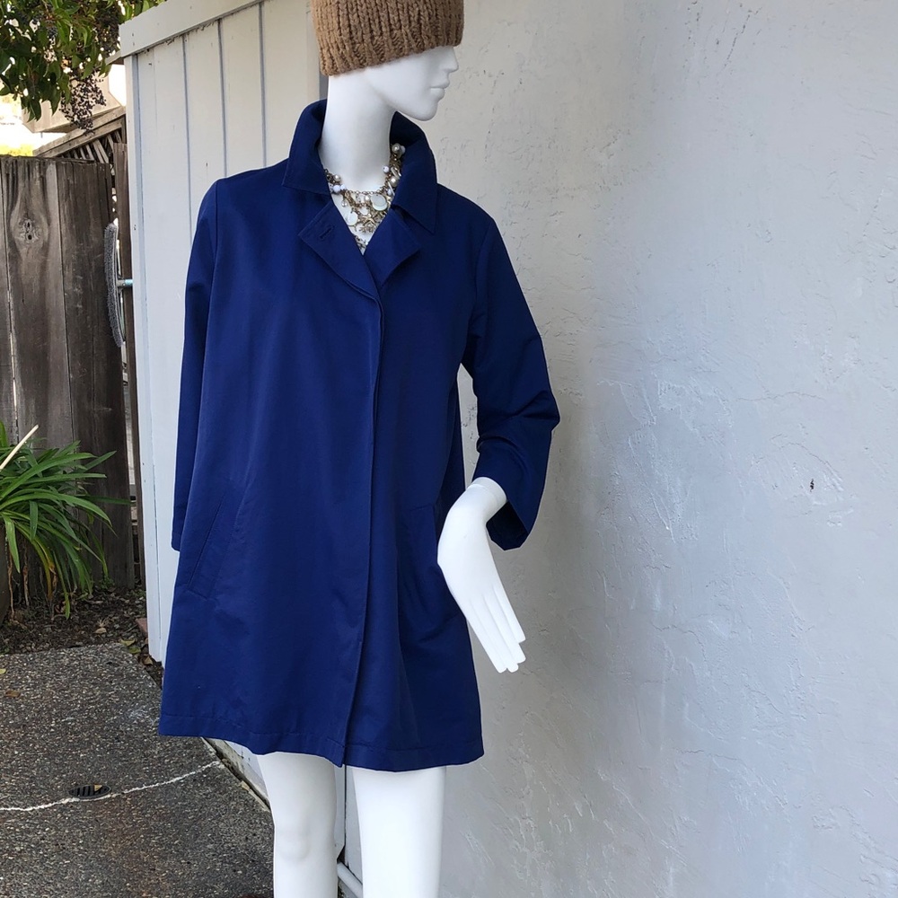 Eileen Fisher Royal Blue Trench Coat